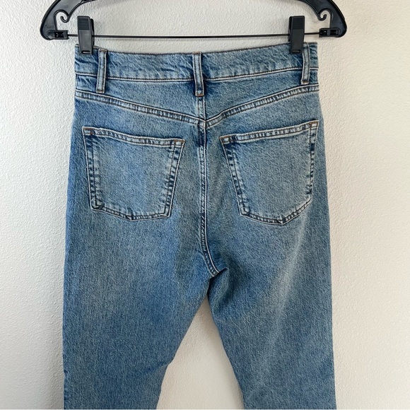 New Reformation Liza Ultra High Rise Straight Leg Jeans Malta NWT Denim Women 28 - Picture 10 of 13